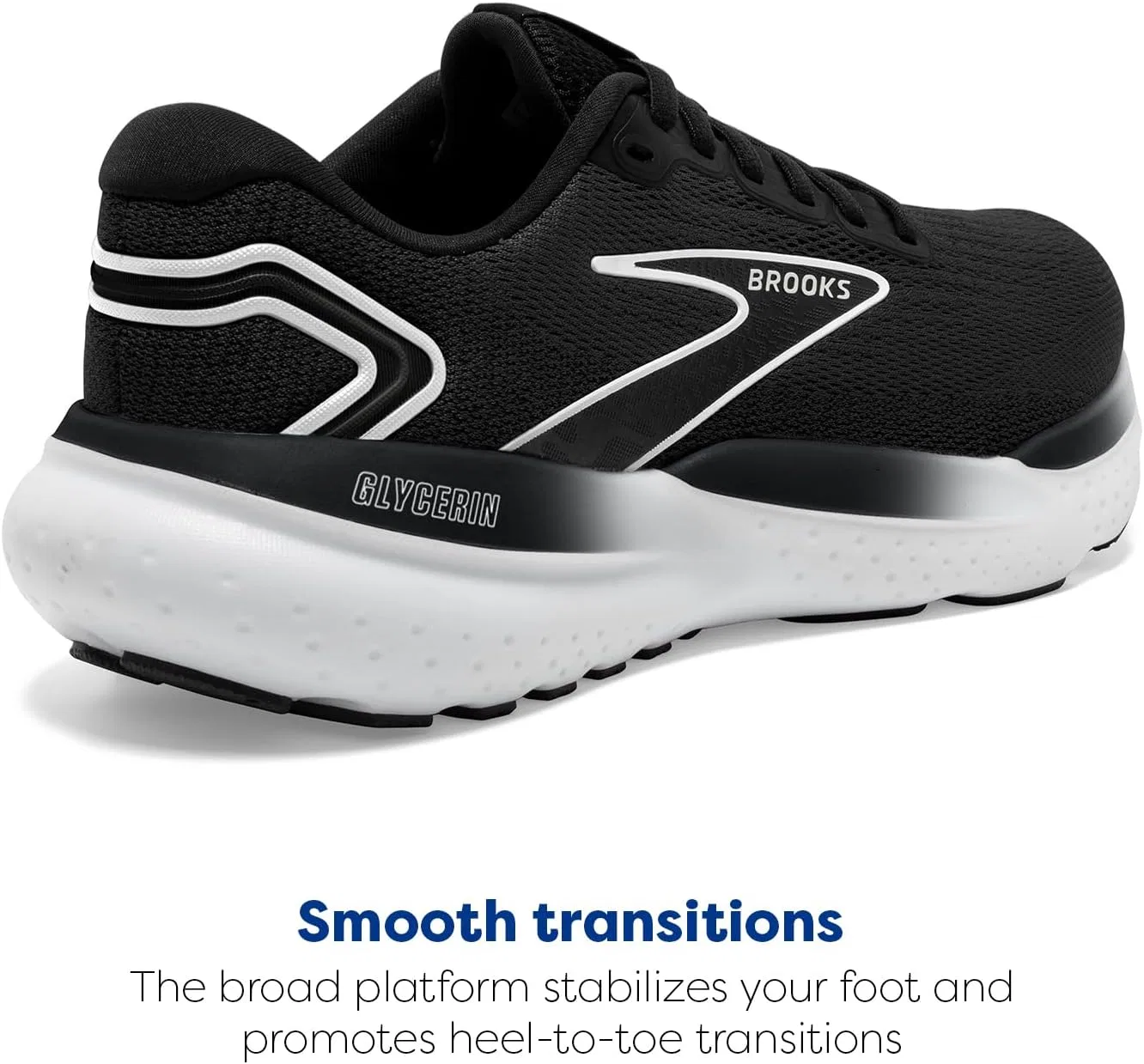 Мужские нейтральные беговые кроссовки Brooks Glycerin 21, Black / Grey / White — фото 3