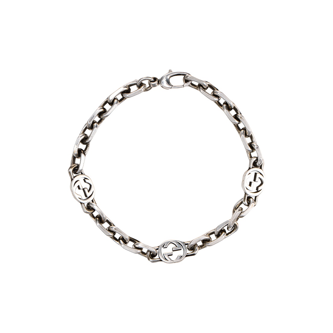 

GUCCI Серебряный костюмный браслет с переплетенной цепью G 21st Century