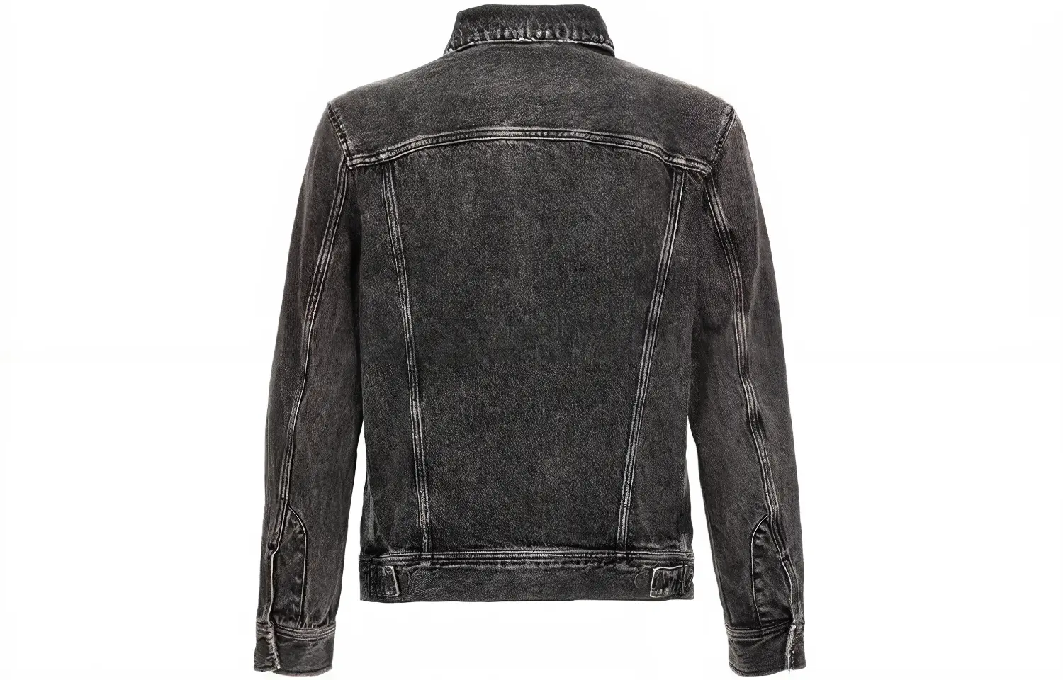 DIESEL Джинсовая удлиненная косуха с длинными рукавами, Gray — фото 4