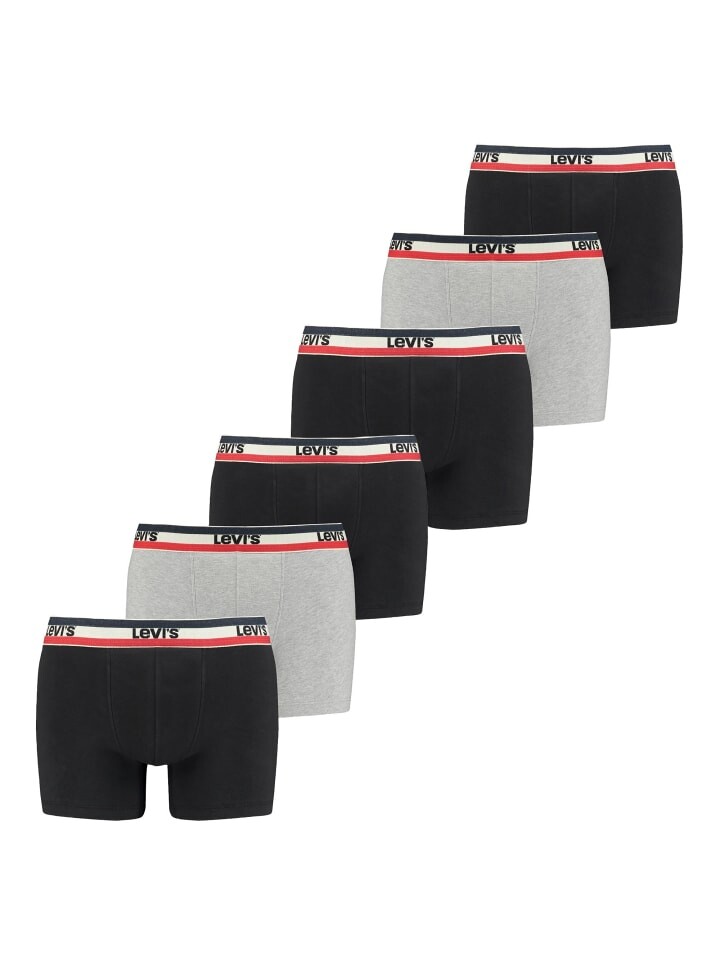 

Боксеры Levi´s short 6er Pack, цвет schwarz/grau