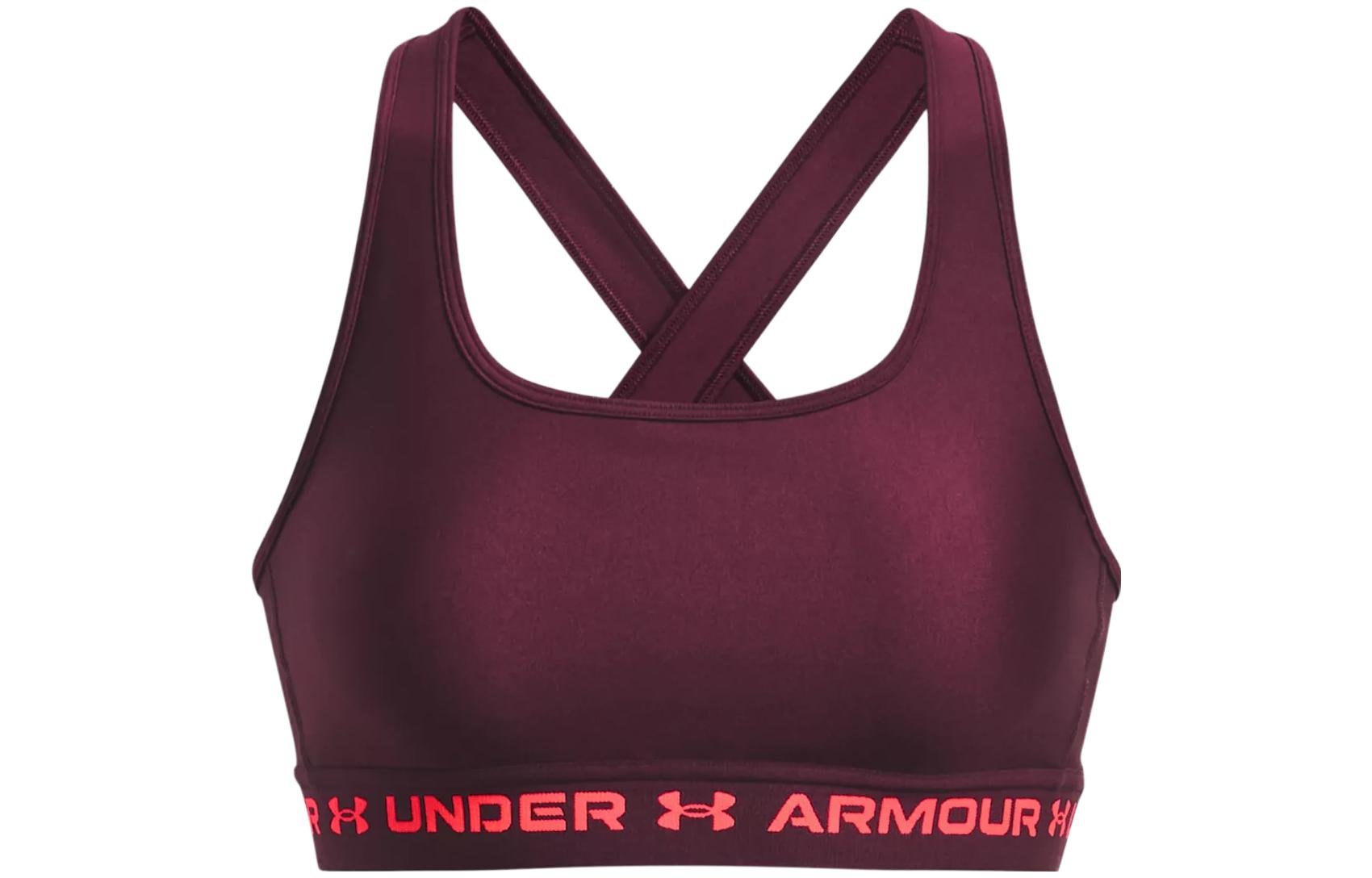 

Спортивное нижнее белье Crossback женское темно-коричнево-красное Under Armour