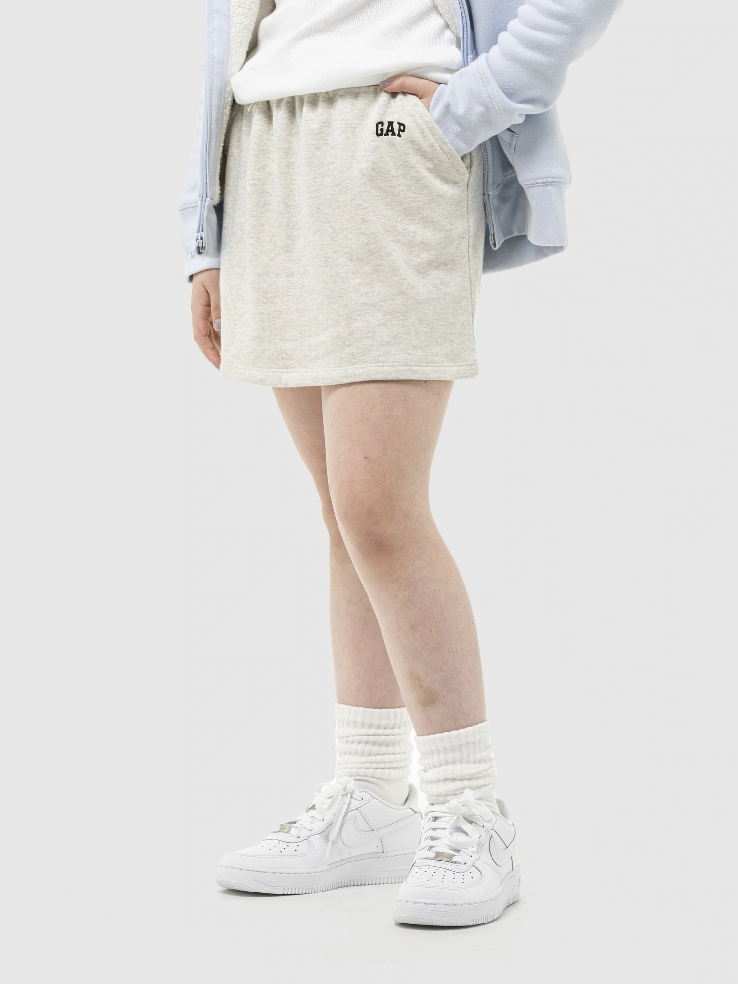 Детская толстовка-юбка с логотипом GAP, GREY_HEATHER_B03