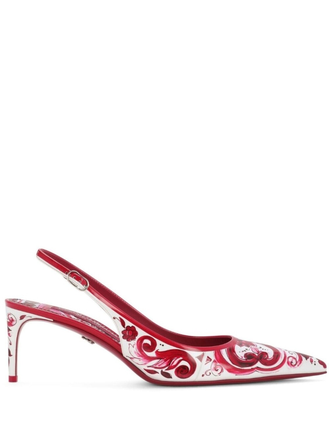 

Dolce & Gabbana туфли с ремешком на пятке и принтом Majolica, розовый