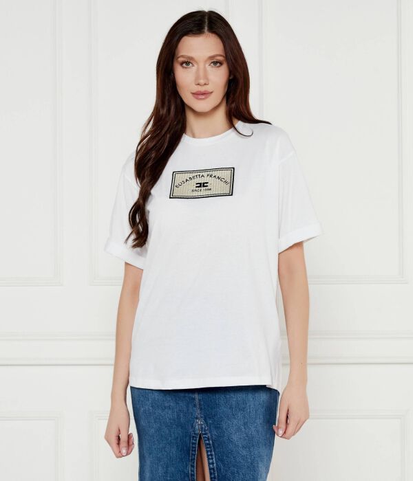 

Футболки Oversize fit Elisabetta Franchi, белый