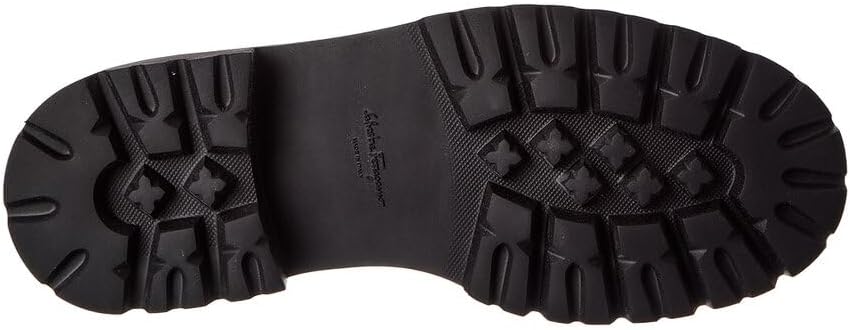 Мужские ботинки Chelsea Ferragamo Genuine GEORGE 2 из черной кожи с застежкой Gancini (Salvatore, Nero) — фото 4