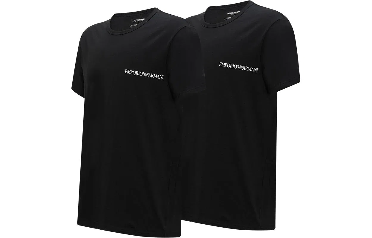 Футболка 2 Pack Emporio Armani черный — фото 4