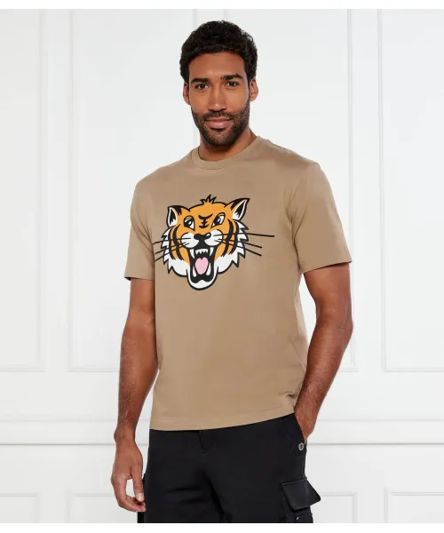 

Футболка «Счастливый тигр» Regular fit Kenzo, коричневый