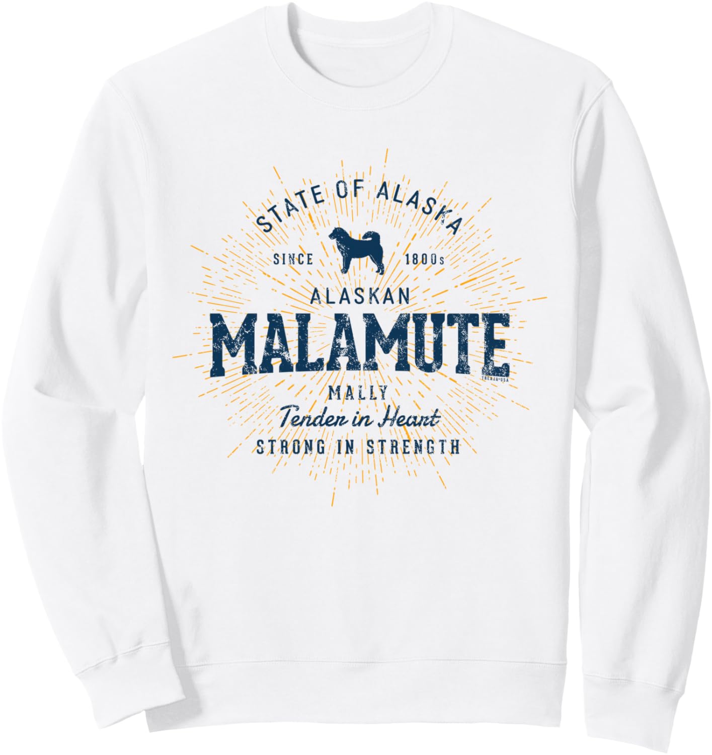 

Винтажная толстовка с аляскинским маламутом Alaskan Malamute By Treasure, белый