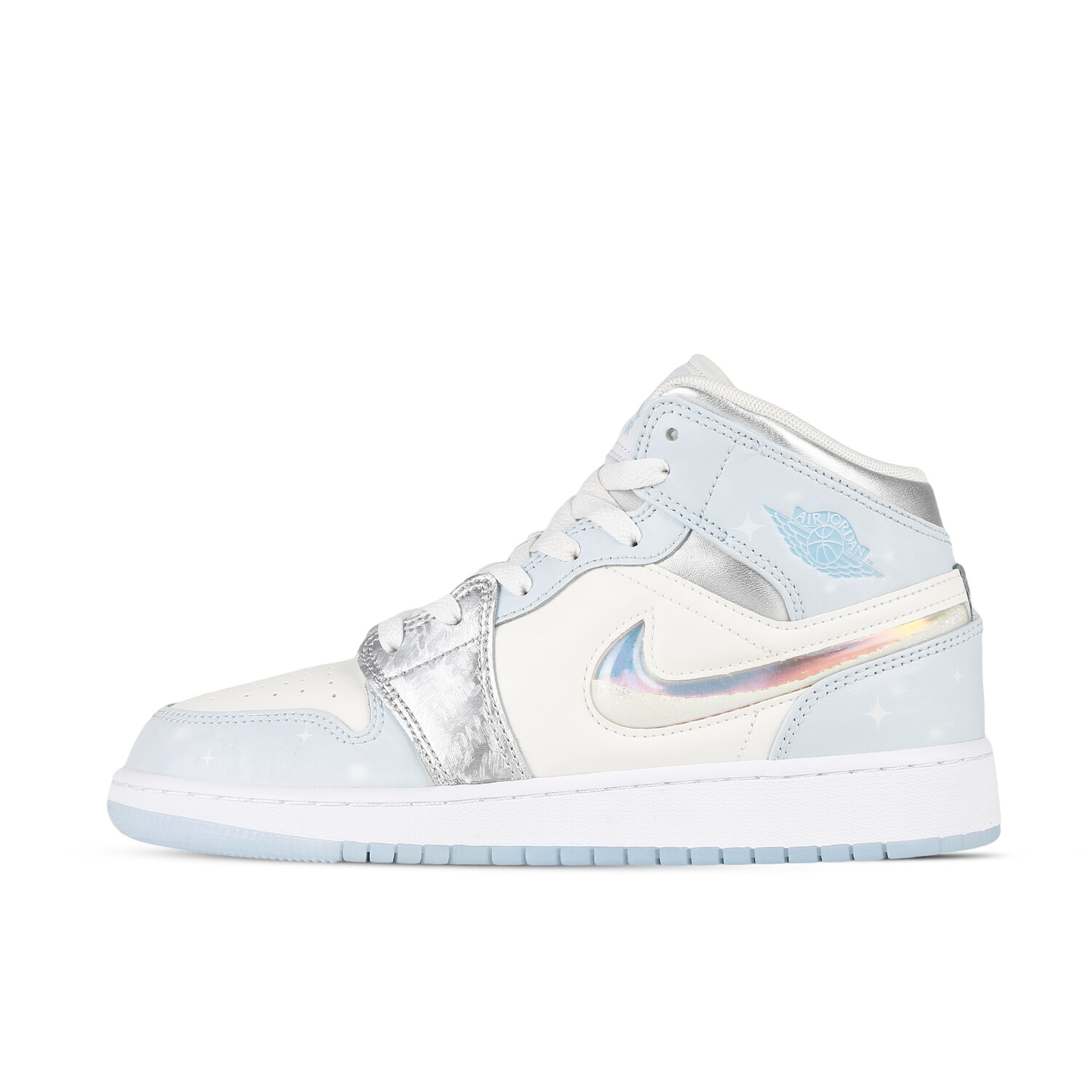 

Кроссовки Air Jordan 1 Vintage Basketball Shoes Women's Mid-Top Blue And White Silver