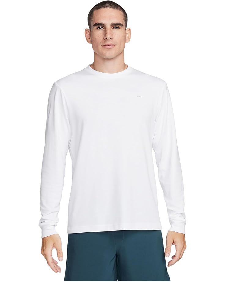 

Мужская футболка Nike Primary Dri-Fit Long Sleeve Versatile Top, White/White, Белый, Мужская футболка Nike Primary Dri-Fit Long Sleeve Versatile Top, White/White