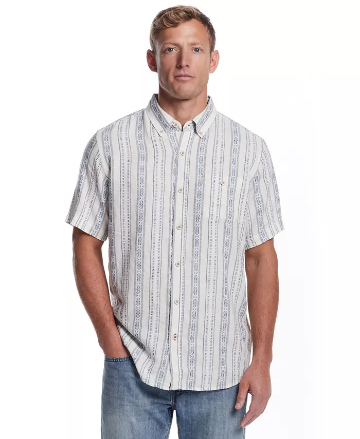 

Мужская рубашка с коротким рукавом Aztec с принтом и пуговицами Weatherproof Vintage, синий