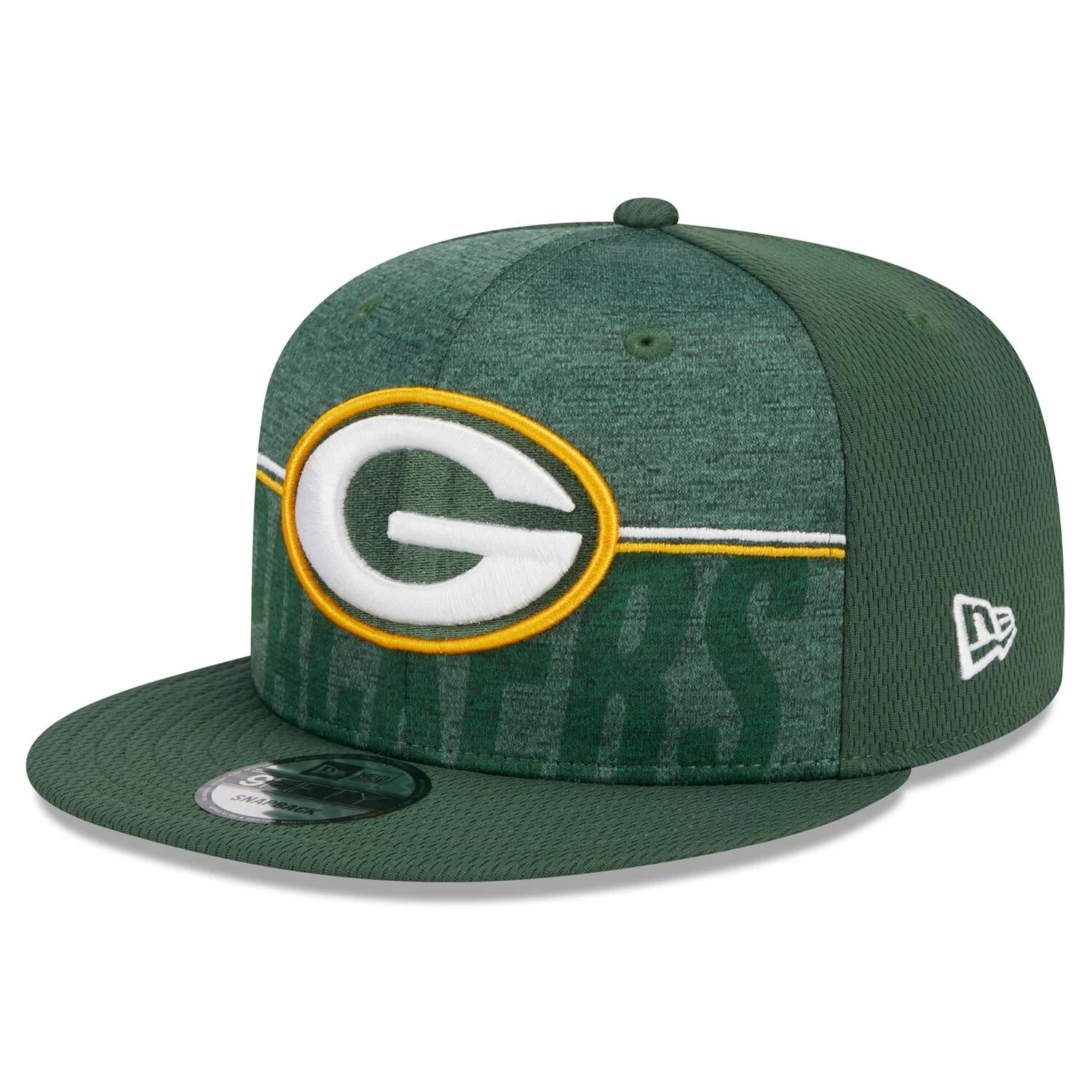 

Мужская кепка Snapback New Era Green Green Bay Packers 2023, тренировочный лагерь НФЛ 9FIFTY