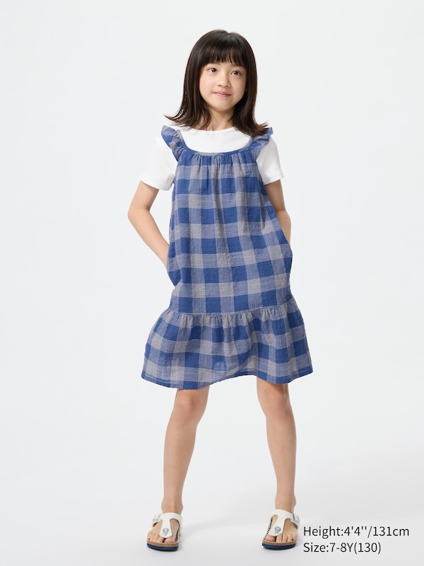 

Платье-комбинация в клетку Uniqlo, 66 blue