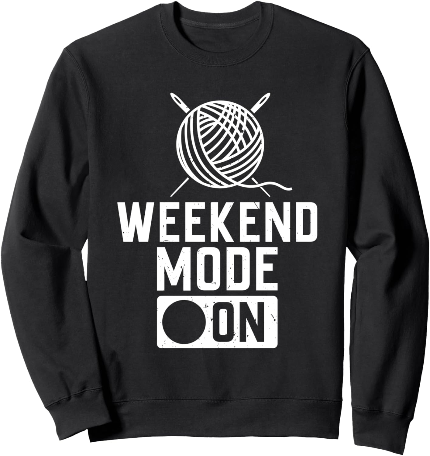 

Режим выходных включен - вязаная толстовка Crocheting Crocheter, черный