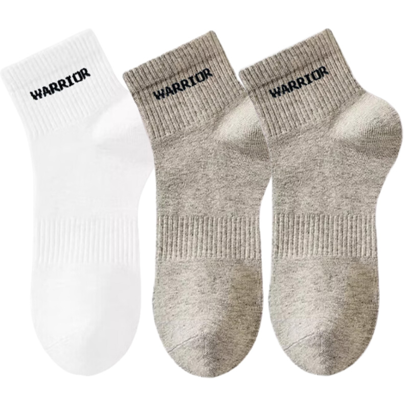 

Унисекс носки Mid Calf WARRIOR, 3 pack (белый *1+серый *2)