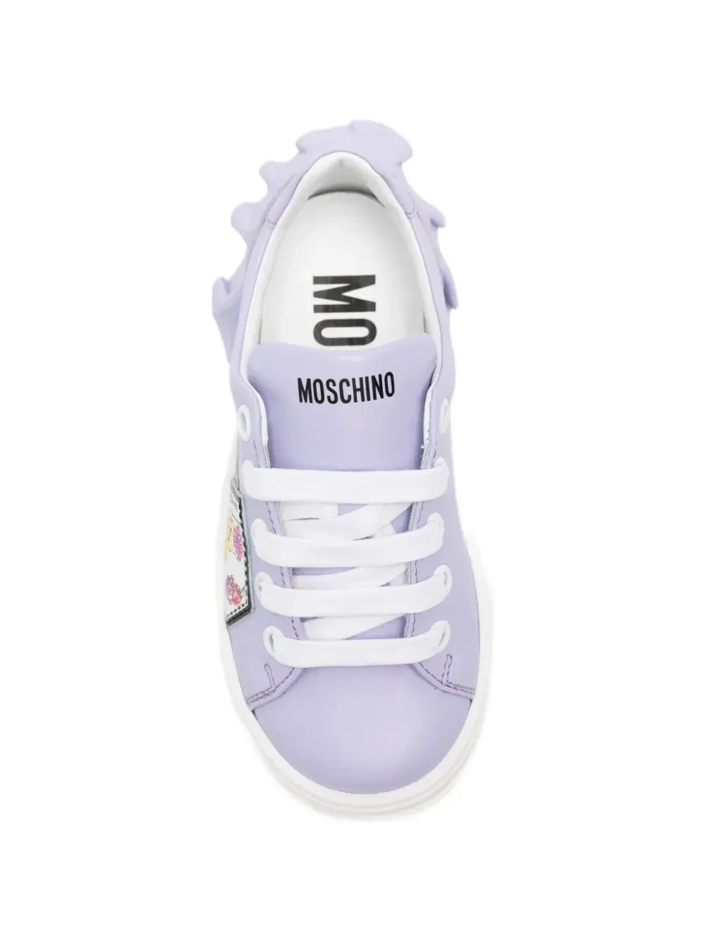 Кроссовки с оборками Moschino Kids, фиолетовый — фото 3