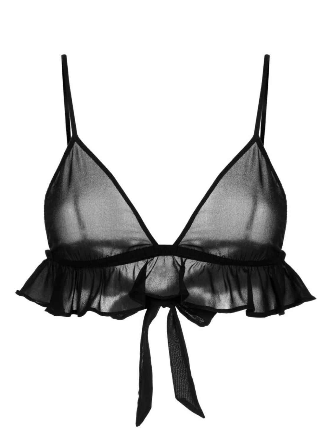 

Fleur Du Mal бюстгальтер Flutter с треугольными чашками, черный