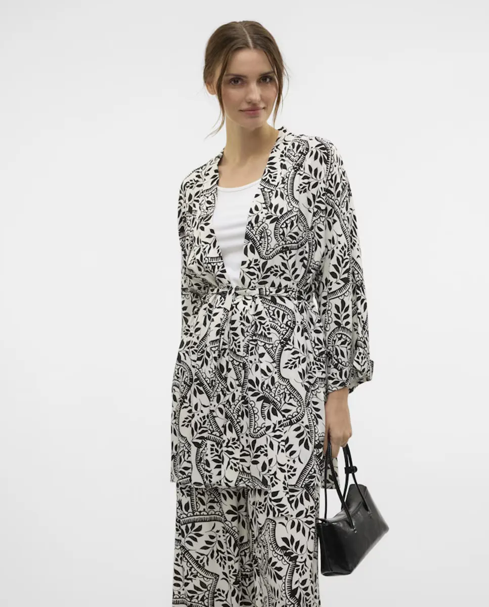 

Женское кимоно с принтом и рукавом 3/4 Vero Moda, черный