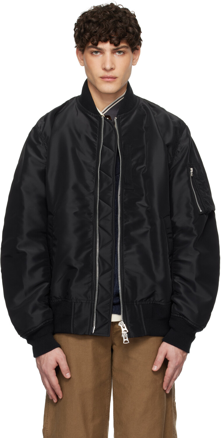 

Куртка-бомбер из нейлонового твила sacai, черный