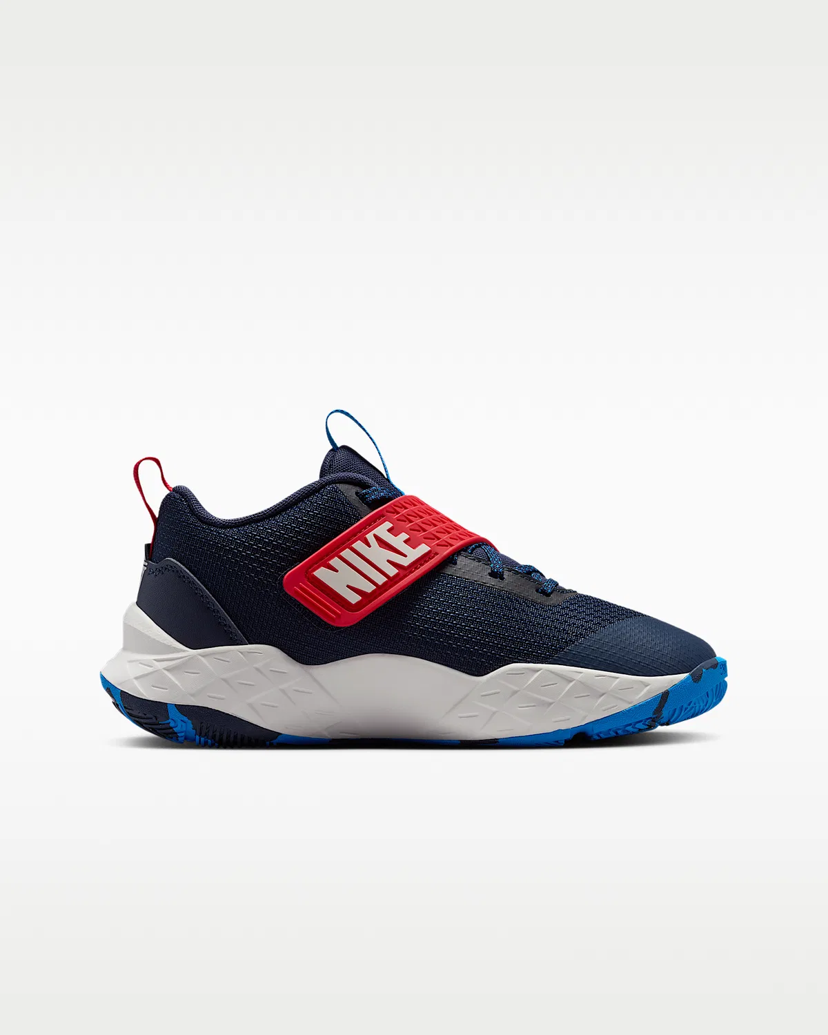 Детские баскетбольные кроссовки Nike Team Hustle D 12, Team Navy/University Red/Photo Blue/Sail — фото 3