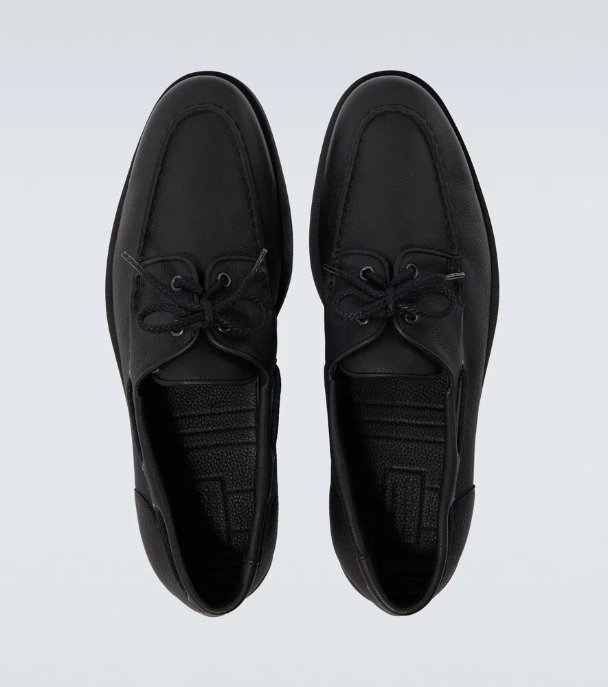 Лоферы из фольгированной кожи John Lobb, черный — фото 3