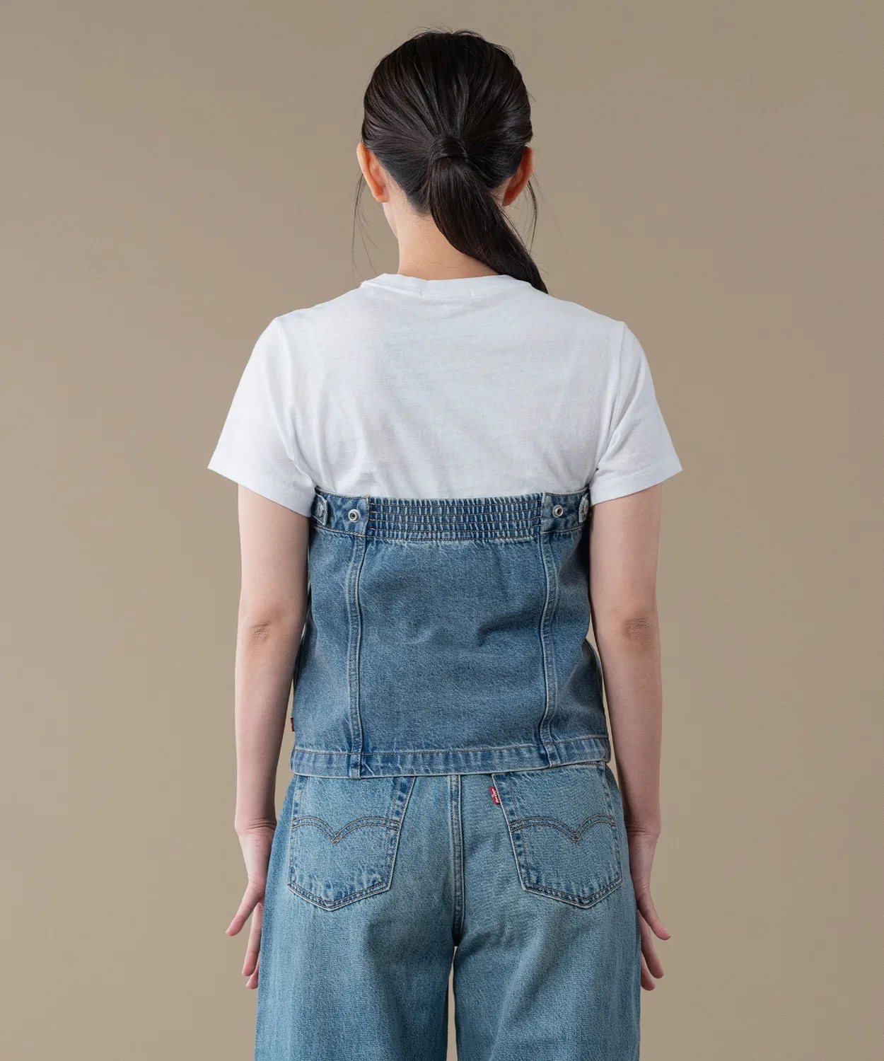 Джинсовый жилет-трансформер Levi's 2WAY, индиго — фото 3