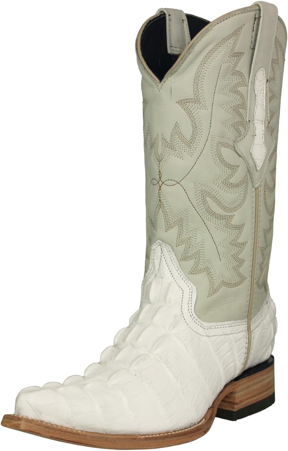 

Мужские белые ковбойские сапоги Texas Legacy с принтом из кожи аллигатора с заостренным носком 3X