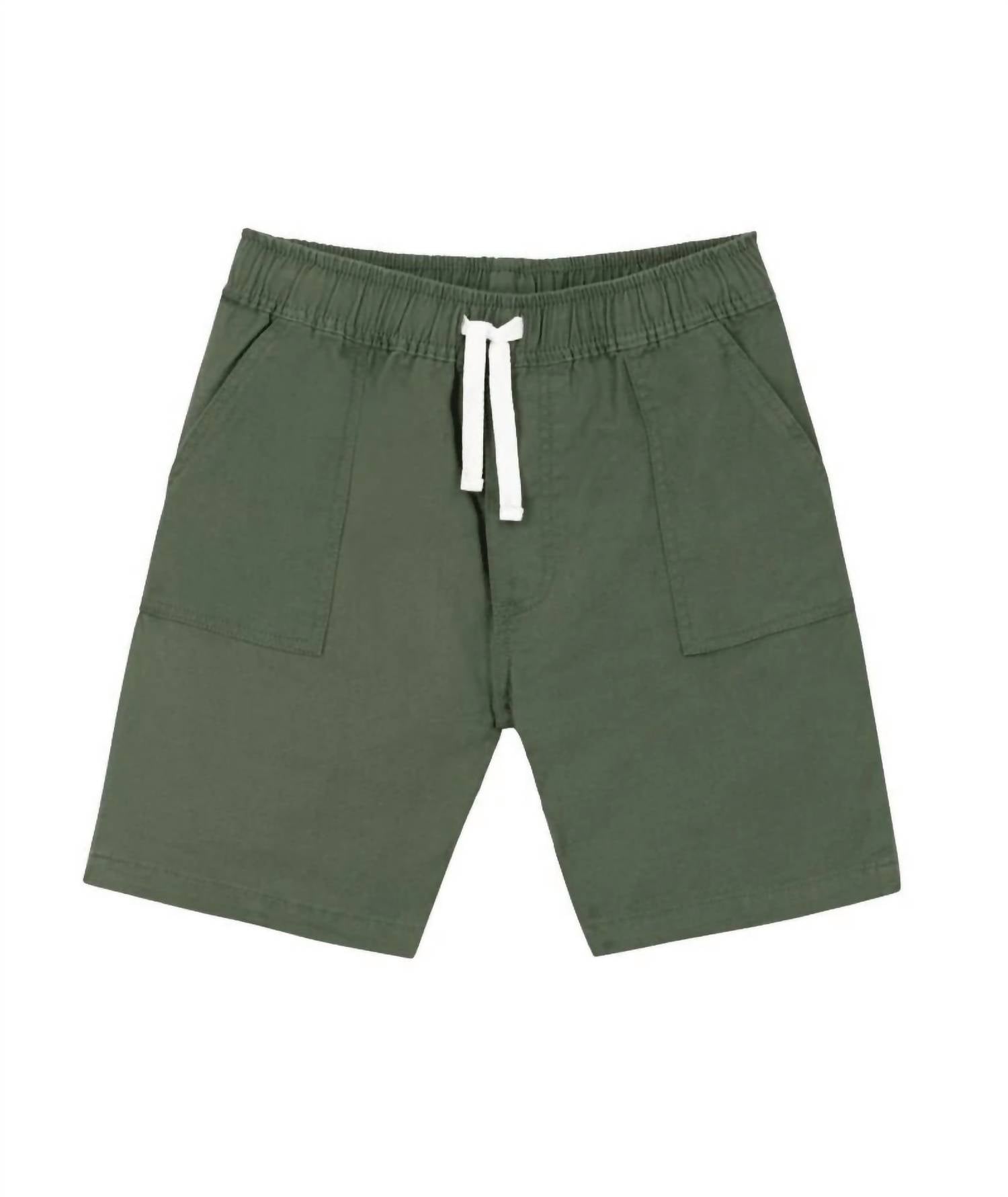 Детские хлопковые и льняные шорты в клетку, зеленые Petit Bateau — фото 2