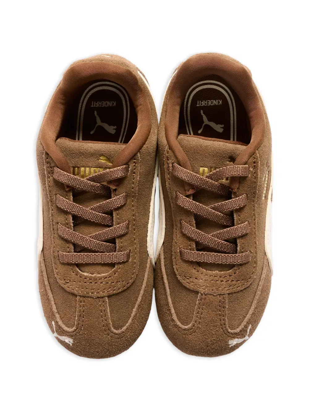 Кроссовки на шнуровке Puma Kids, коричневый — фото 3