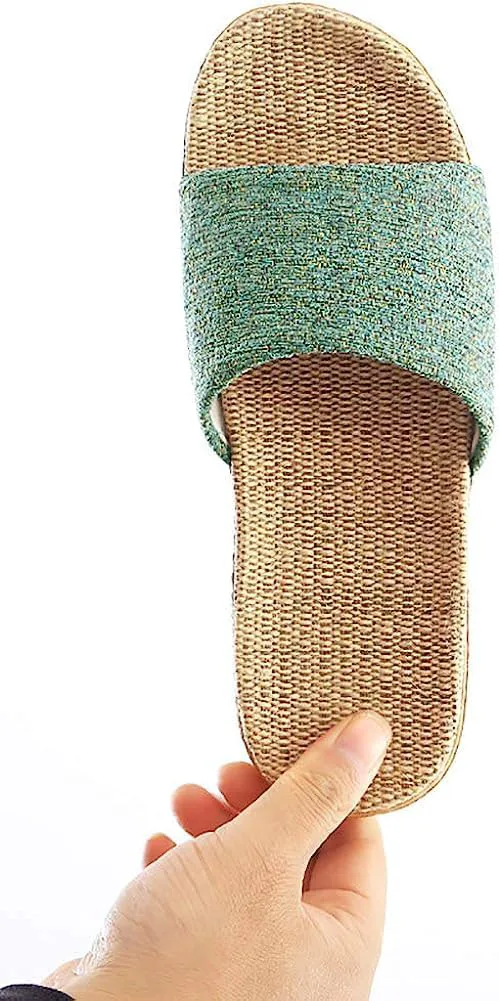 

Льняные тапочки Star-Wind Flax унисекс, летние пляжные туфли, легкие, противоскользящие, для дома, дышащие сандалии, зеленый