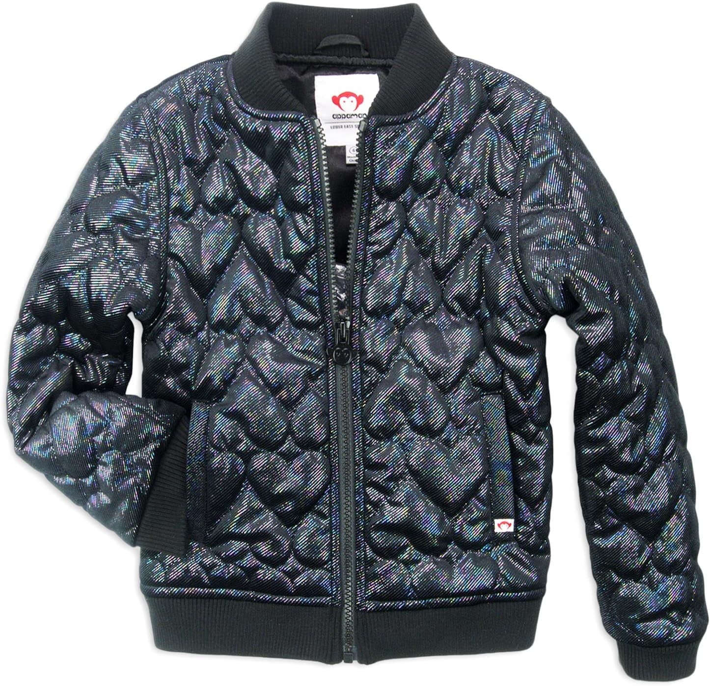 

Куртка Appaman Nikki Bomber Jacket, цвет Black Hearts