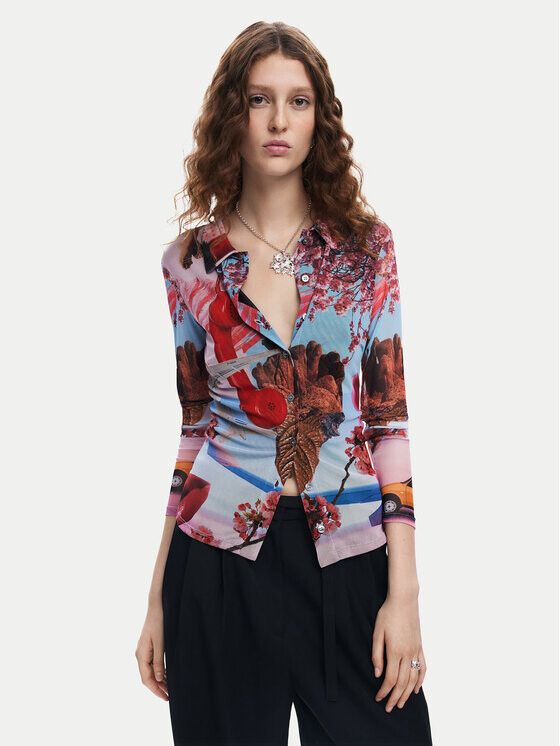 

Узкая блузка Desigual, мультиколор