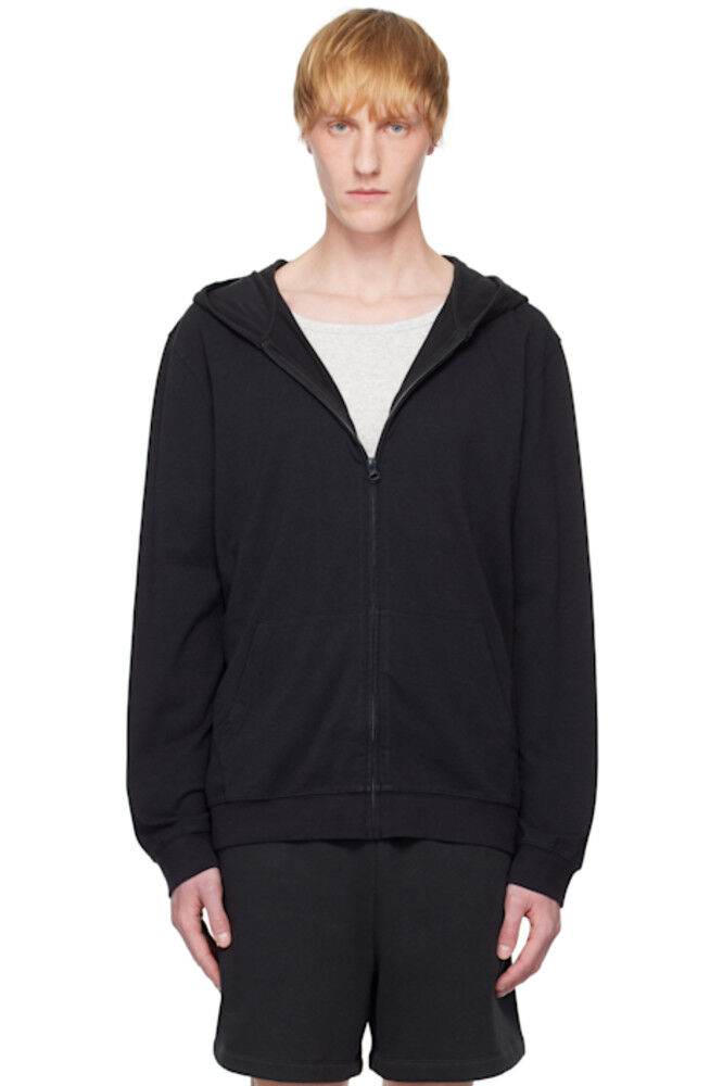 

Черная джерси Lounge Hoodie на молнии SKIMS