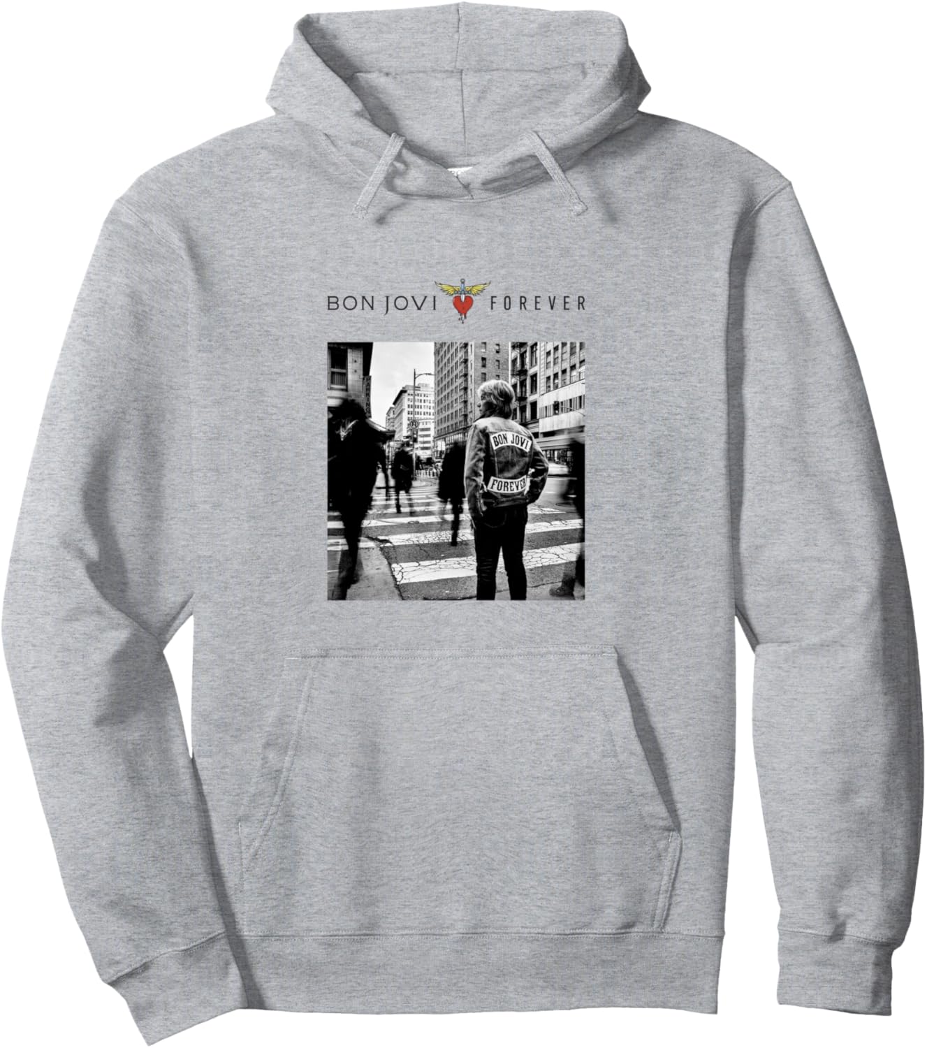 

Официальная обложка альбома Bon Jovi Forever, белая толстовка, серая, Белый, Официальная обложка альбома Bon Jovi Forever, белая толстовка, серая