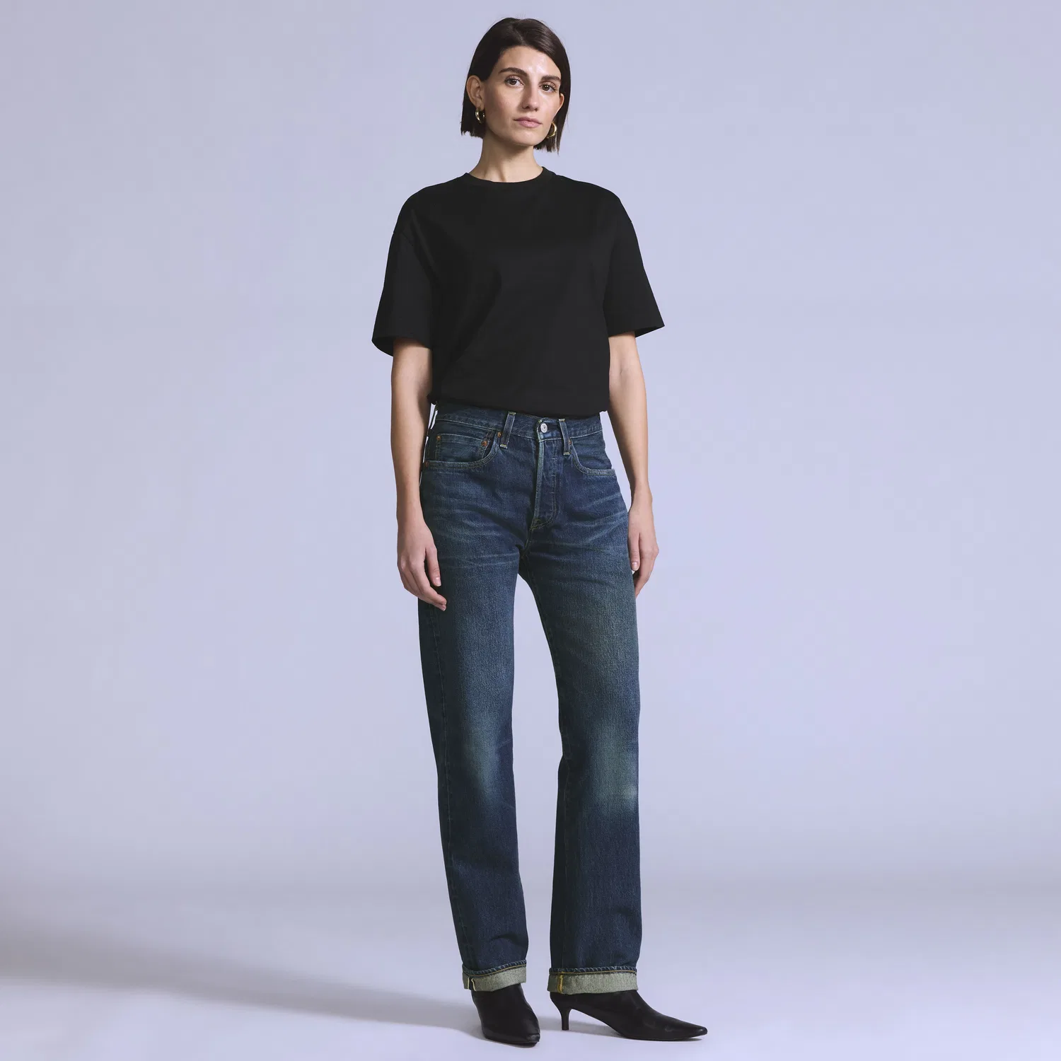 Женские джинсы 501 в стиле 70-х Levi's, Dark Wash
