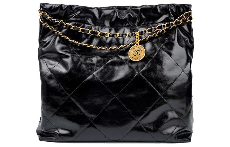 CHANEL Вощёная кожаная сумка-шоппер из коровьей кожи — фото 3