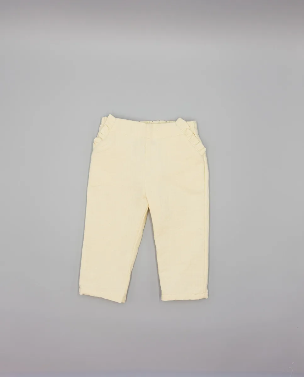 

Детские штаны с оборкой на кармане Fina Ejerique, светло-бежевый