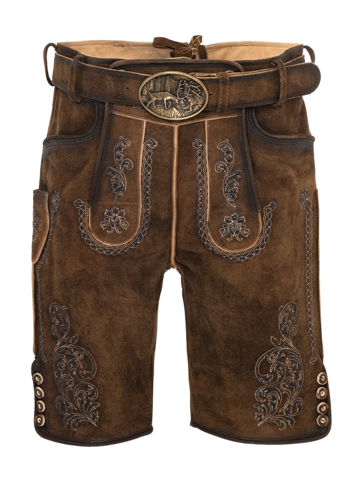 

Gwandler Кожаные брюки FERDI в стиле «Гавана», коричневого цвета