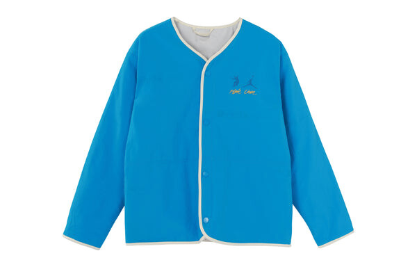 Куртка Air Jordan x union Crossover Solid Color Printing Logo reversible Long Sleeves Jacket Asia Edition Blue / Gray, синий — фото 2