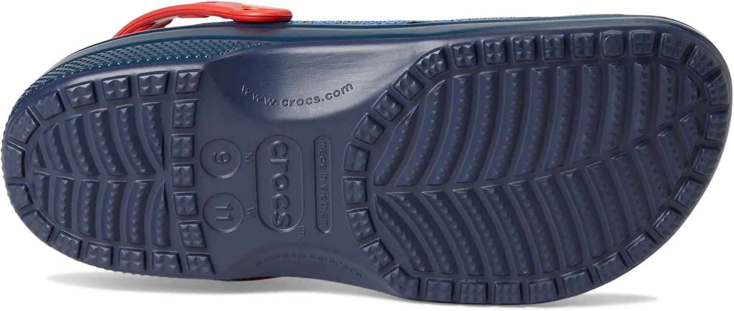 Кроксы Unisex Adult Classic Superman Clog Crocs, Multicoloured Sea Waves Ocean Tides — фото 3