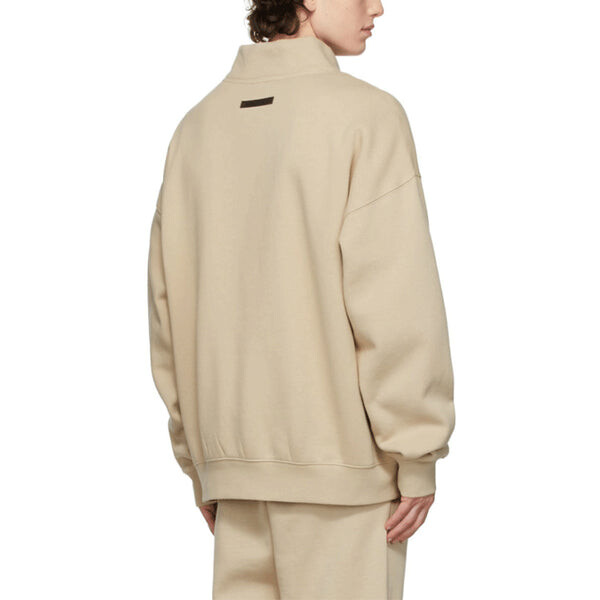 Толстовка Fear of God Essentials FW21 Mock Neck Sweatshirt Beige, бежевый — фото 4