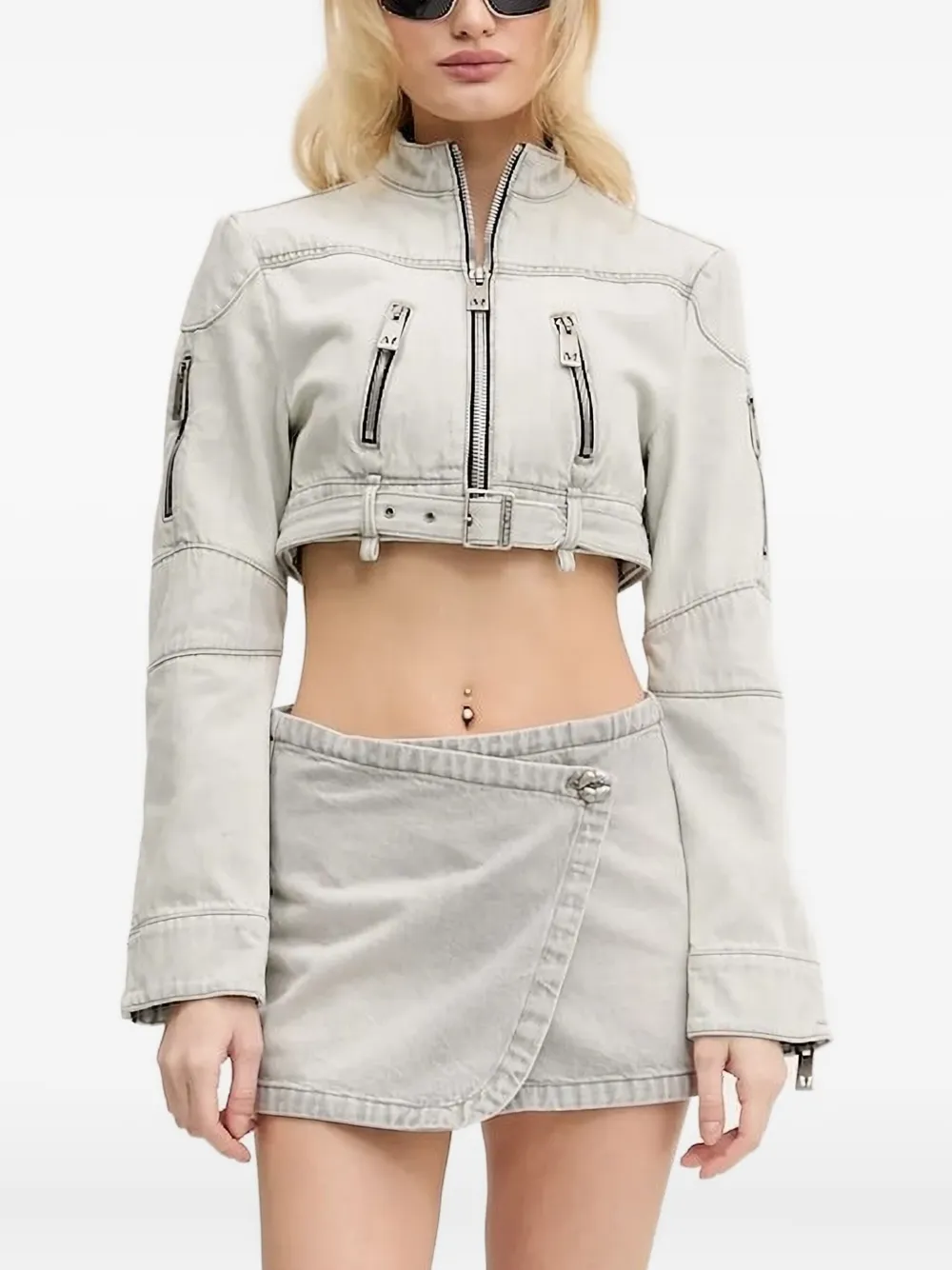 

Хлопковая куртка на молнии Miss Sixty, серый