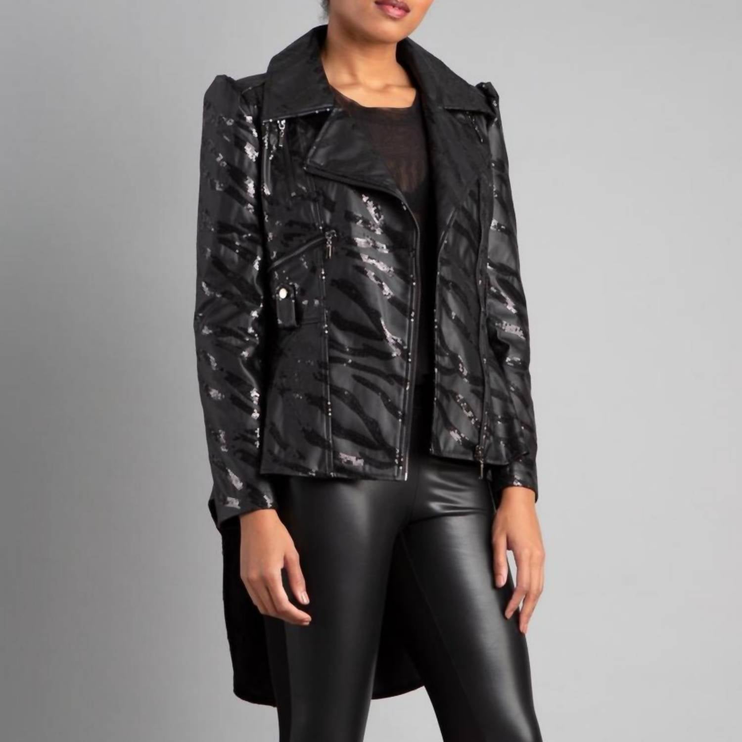 

Куртка Bling Bling Zebra Hi Low черного цвета berek