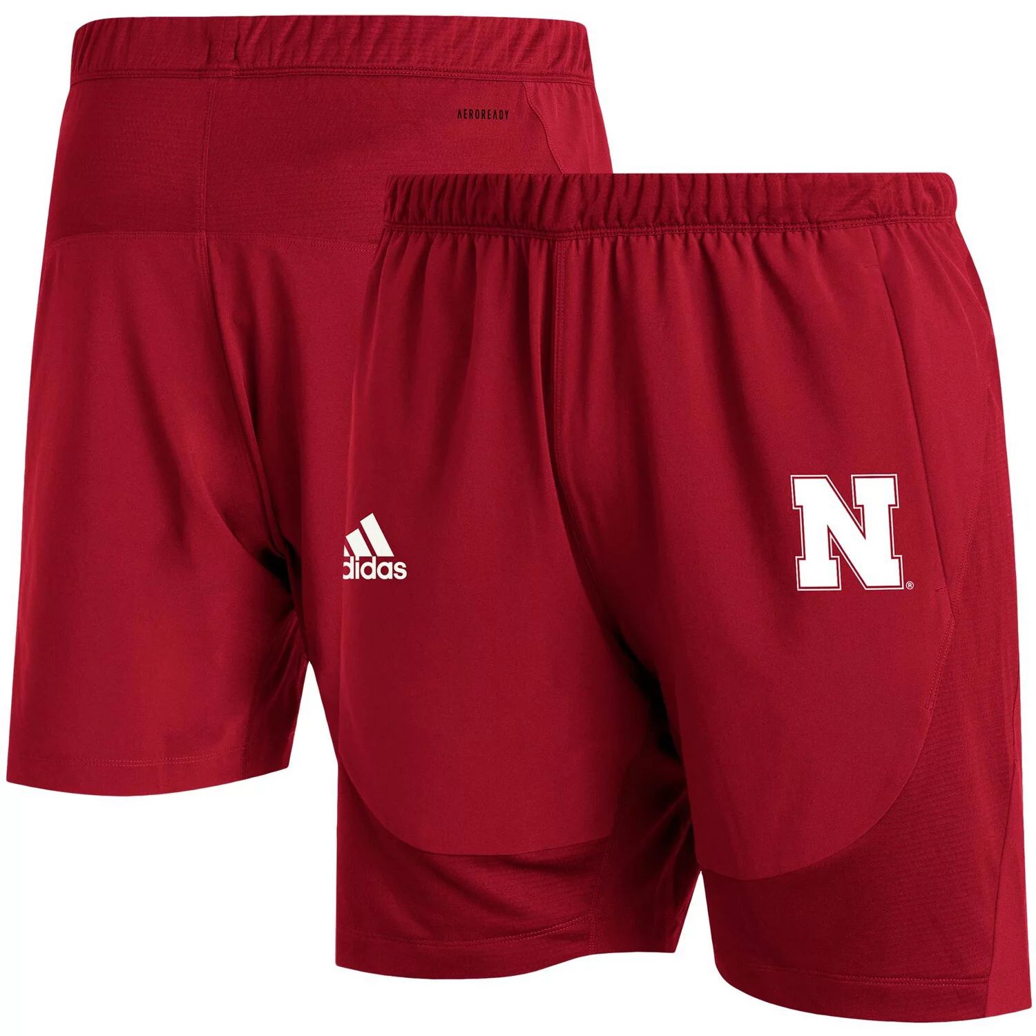 

Мужские тренировочные шорты Scarlet Nebraska Huskers 2021 Sideline AEROREADY adidas