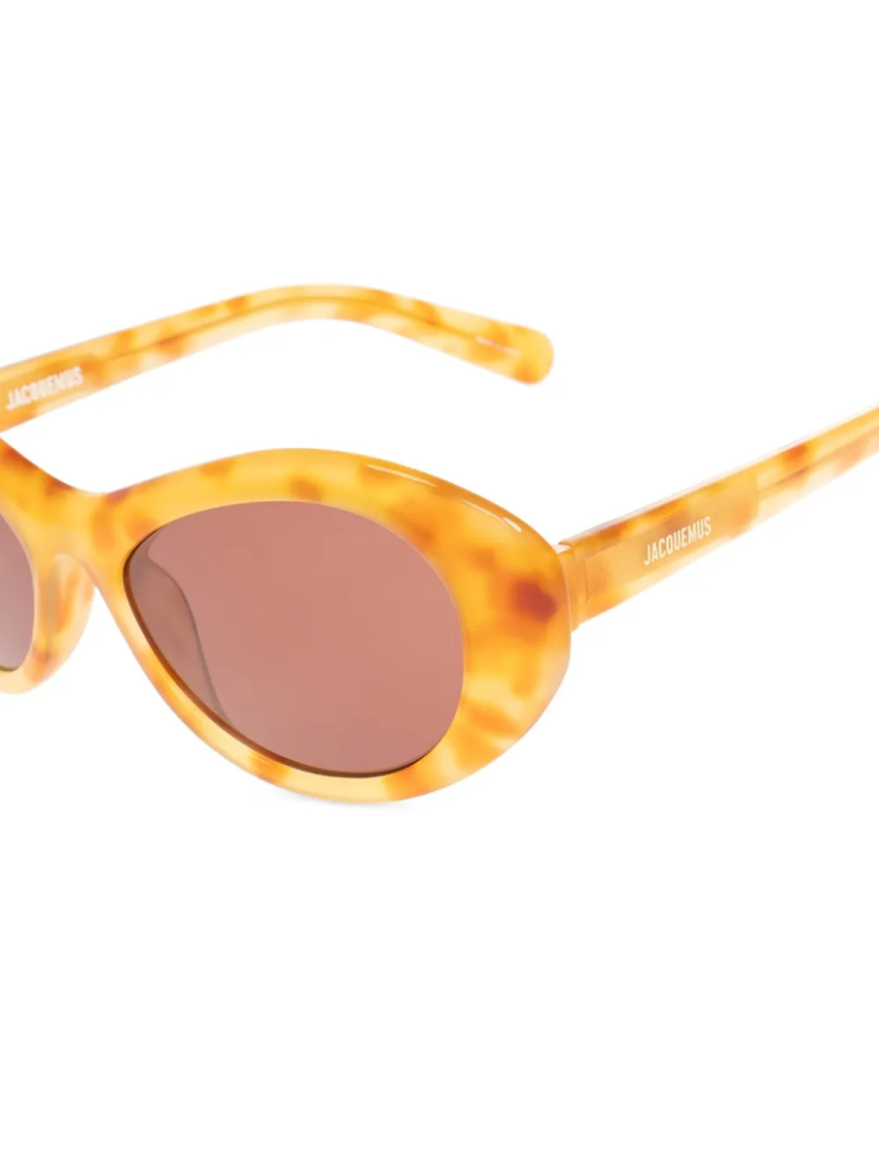 Jacquemus oval-frame солнцезащитные очки, желтый — фото 2