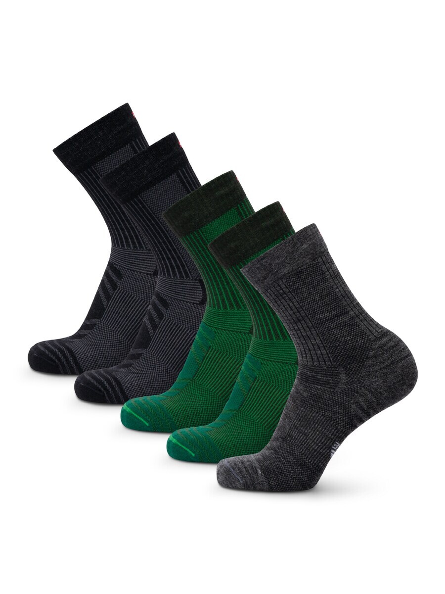 

Спортивные носки DANISH ENDURANCE Athletic Socks, цвет mottled grey/green/light green/black
