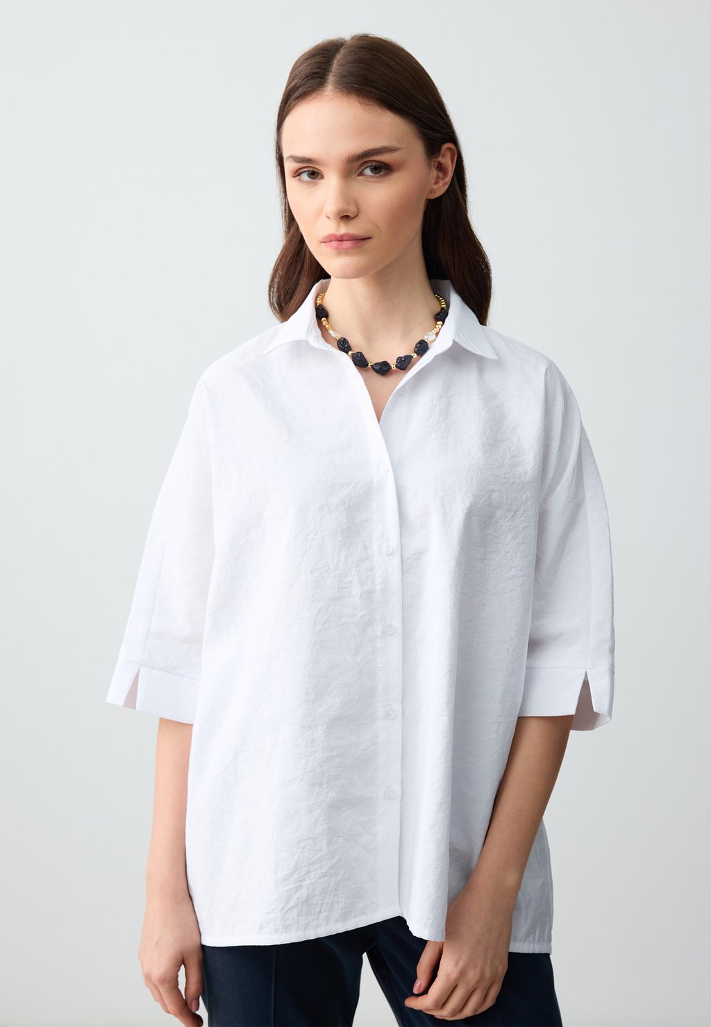 

Блузка на пуговицах LOOSE FIT COLLAR Jimmy Key, белый