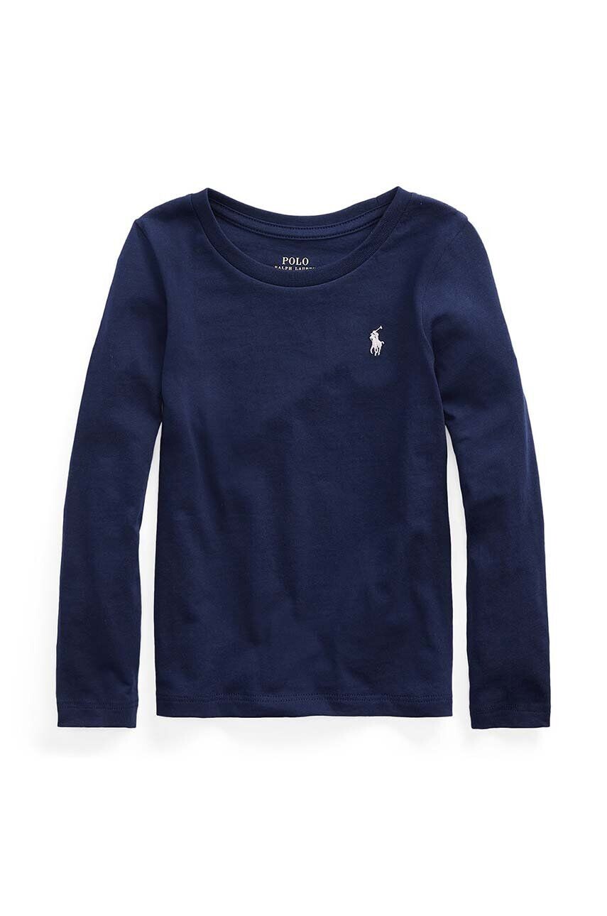 

Хлопковая рубашка с длинными рукавами Polo Ralph Lauren для мальчиков, темно-синий