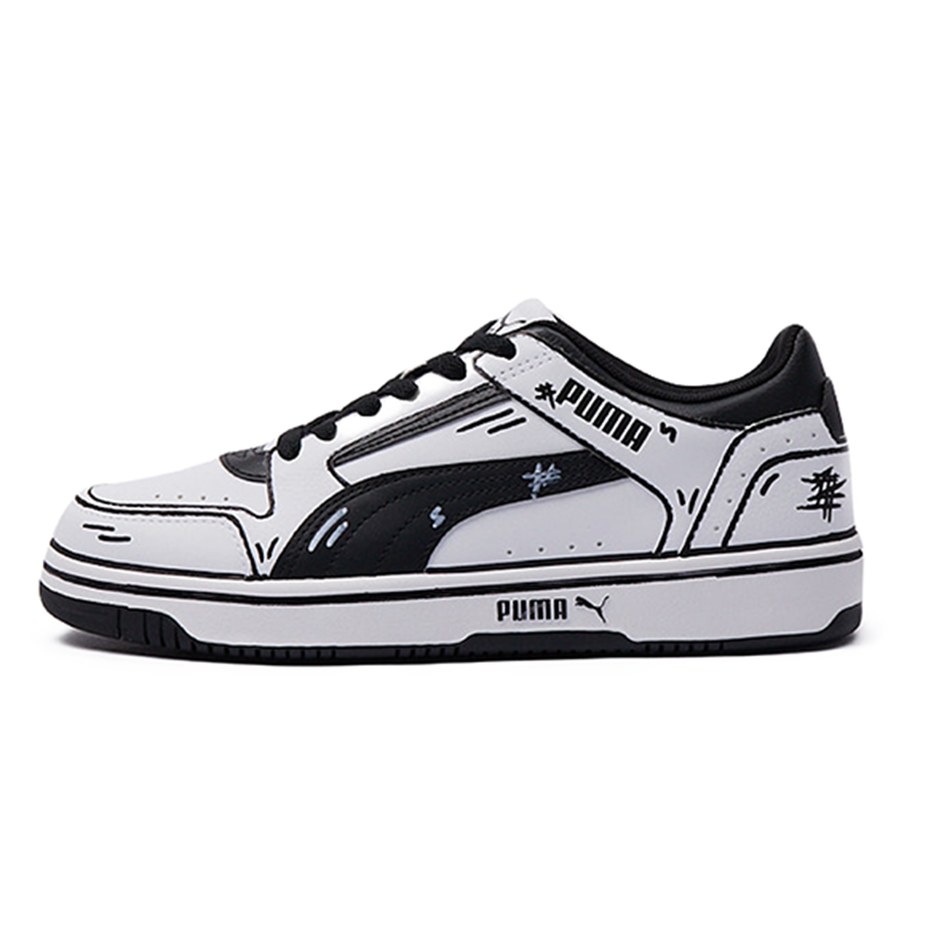 

Кроссовки Puma Rebound Joy Skateboarding Shoes Unisex Low-top Black/white, белый