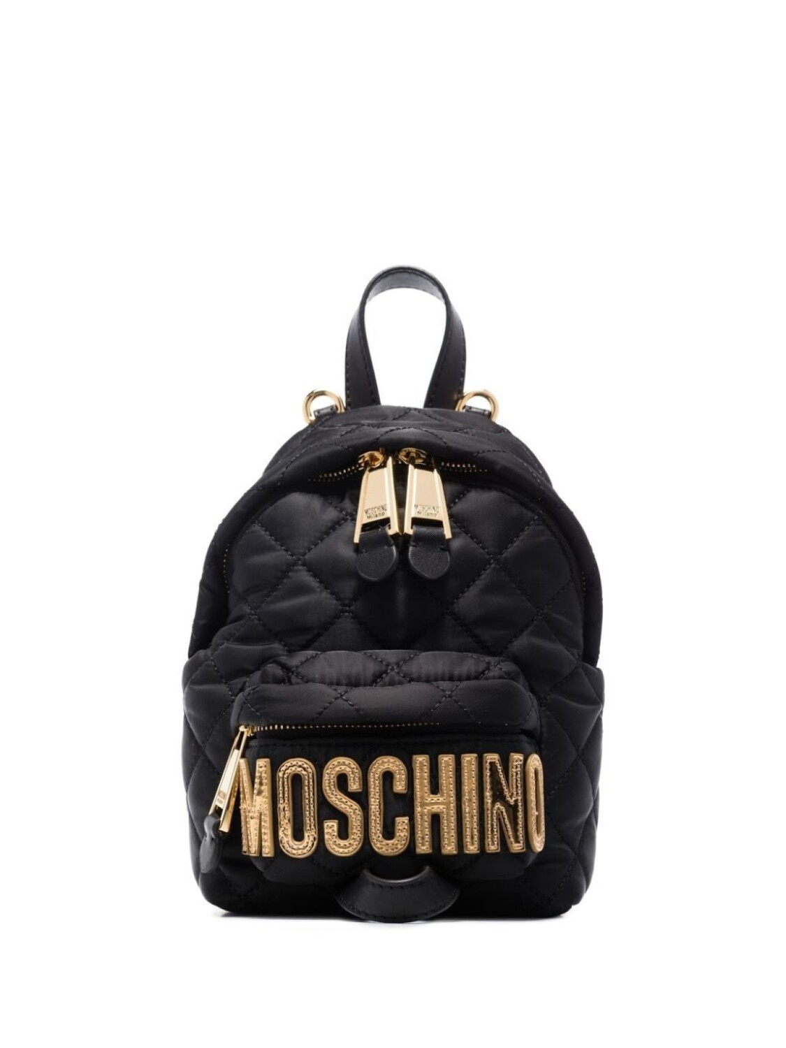 

Moschino стеганый рюкзак с логотипом, черный